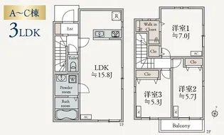 埼玉県越谷市七左町1【一戸建】の間取り