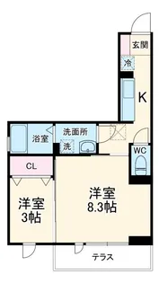 D-room樹・旭町【1階】の間取り