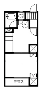 メゾンリバーサイドA【1階】の間取り