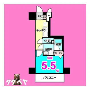 ディアレイシャス大須観音III【9階】の間取り