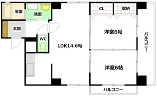 クレセントハウス【2階】の間取り