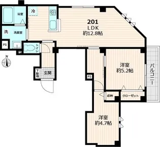 仮称)グレース【2階】の間取り