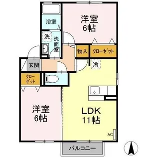 グランモア南原【2階】の間取り