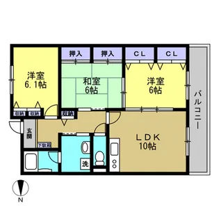 VIO東中野【3階】の間取り