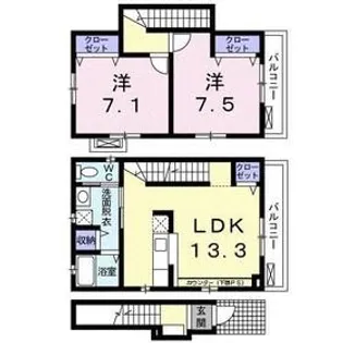 東京都港区西麻布2【アパート】の間取り