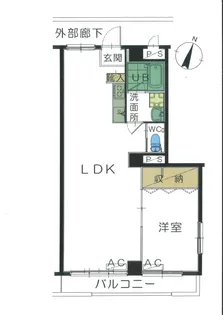 東京都渋谷区恵比寿3【マンション】の間取り