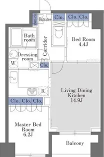 東京都中央区日本橋小網町【マンション】の間取り