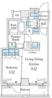 オープンブルーム横浜【11階】の間取り
