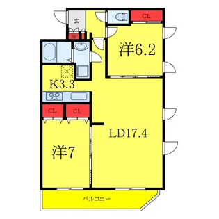 メゾン・メルヴェイユ【5階】の間取り