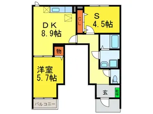 ラ・フルール【1階】の間取り