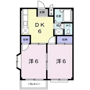 エルディム・田幸【2階】の間取り