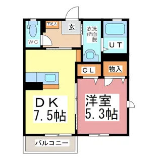 エスポワールS【1階】の間取り