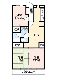 第6パールメゾン海老原【4階】の間取り
