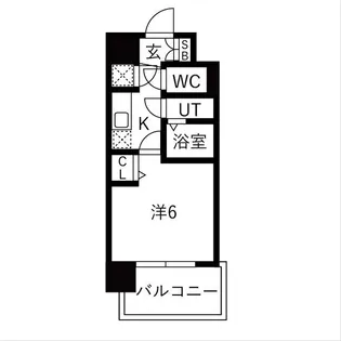 レジュールアッシュ緑橋駅前【4階】の間取り