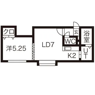 プルメリア厚別中央【2階】の間取り