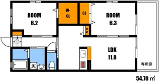 ルミエール可部東【1階】の間取り