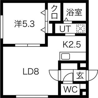 グランメール白石駅【3階】の間取り