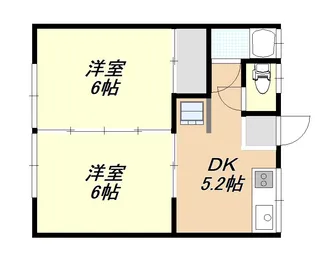 乙多見コーポ【1階】の間取り