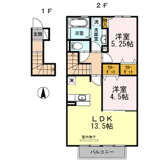 ヴィクトワール【2階】の間取り