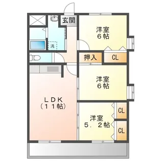 ファインパレス徳重【2階】の間取り
