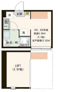 AVAND平和台【1階】の間取り