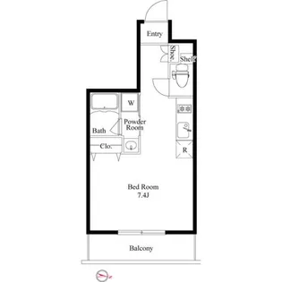 プライマル品川西大井【3階】の間取り