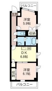 メイプル【4階】の間取り