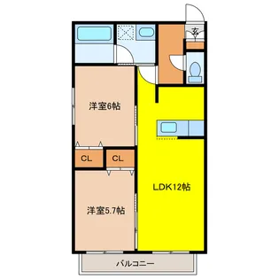 Moku Chitose【5階】の間取り