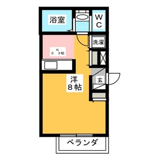 メゾンヒバリ【1階】の間取り