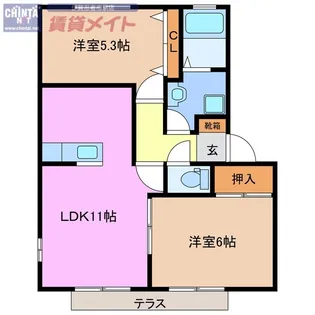 トトロの木【1階】の間取り