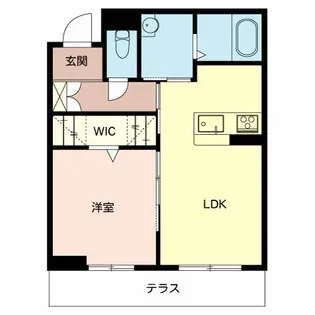 ベルフルール【1階】の間取り