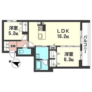 La Palais Vert(ラ・パレヴェール)【2階】の間取り