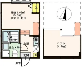 ハーモニーテラス北小岩VII【2階】の間取り