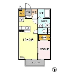 モナリエS III【1階】の間取り