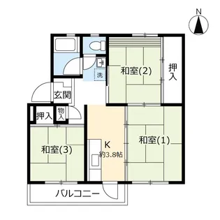 UR西上尾第二【4階】の間取り