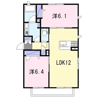 シャンテラス桜ヶ丘【2階】の間取り