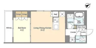 ウェルスクエアイズム恵比寿【4階】の間取り