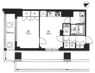エスティメゾン中野【4階】の間取り