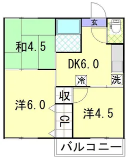 ガーデンヒルズ白木【2階】の間取り