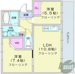 KS宮千代1【4階】の間取り