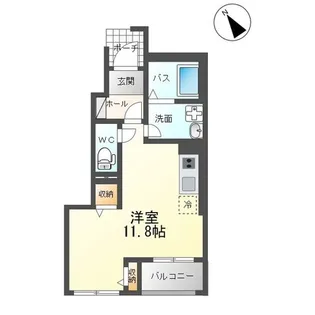 ラ・エリーゼII【1階】の間取り