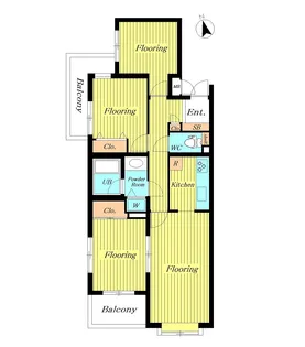 国分寺本町シティハウス【2階】の間取り