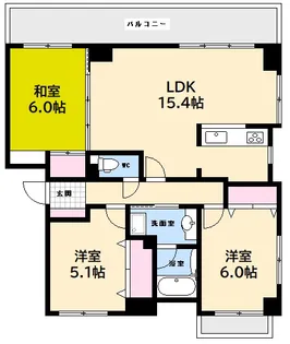 レゾナンス庚午【4階】の間取り