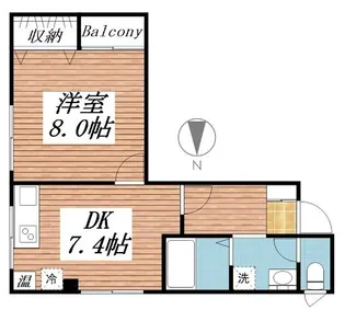スチールビル【4階】の間取り