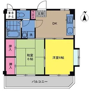 セシオン六光【1階】の間取り