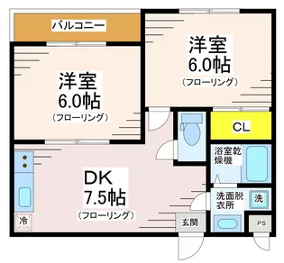 ルサンミル【1階】の間取り