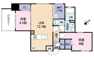 MODERN ASPIRATION平尾駅前【10階】の間取り