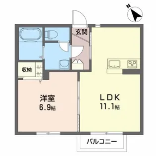 福島県郡山市西ノ内1【アパート】の間取り