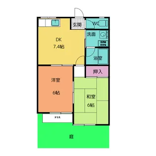 コーポボナール【1階】の間取り