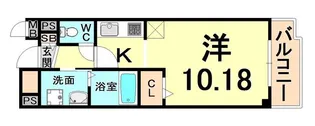 クレメント昆陽【1階】の間取り